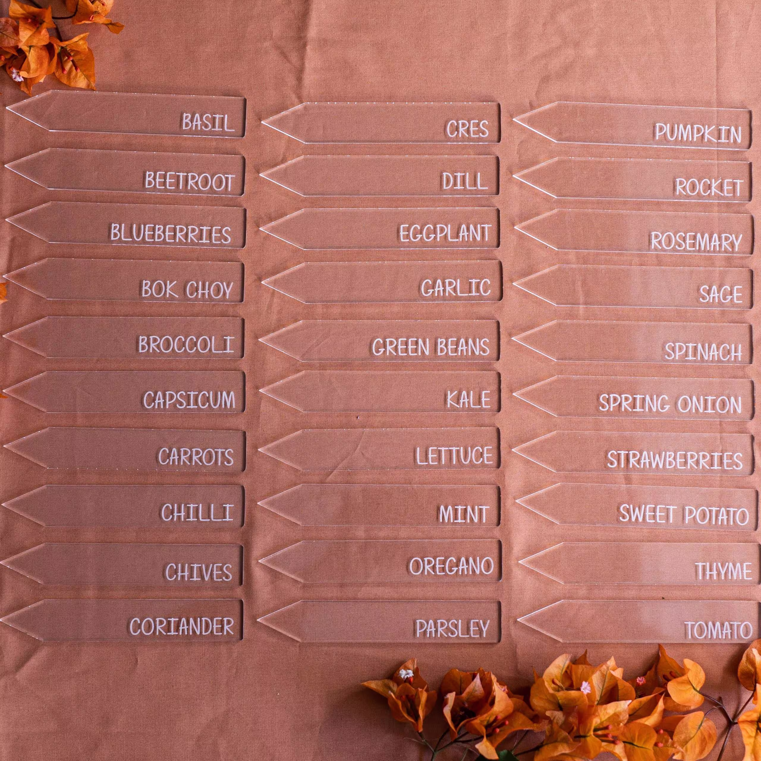 Vegetable & Herb Garden Markers, Stakes, Plant Signs, Names