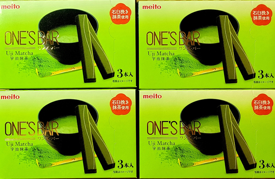 Meito One's Bar Uji Matcha Chocolate 30G X 4 Pack, Product Of Japan
