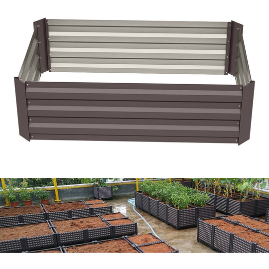 Livingandhome - Garden Planter Raised Bed Outdoor Vegetable Plants Flowers Pots Box, s