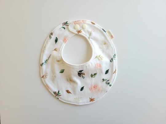 Floral Round Bibs, Organic Modern Baby Bib, Kids Drool & Toddler Bibs