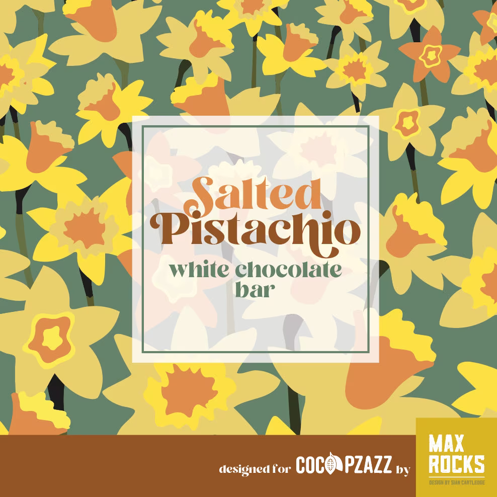 Salted Pistachio White Chocolate Bar | 80G - Coco Pzazz & Max Rocks Chocolates