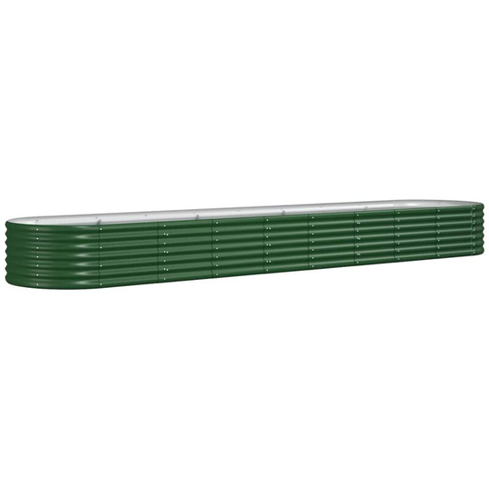 Vidaxl - Garden Planter Powder-coated Steel 368x80x36 cm Green Green