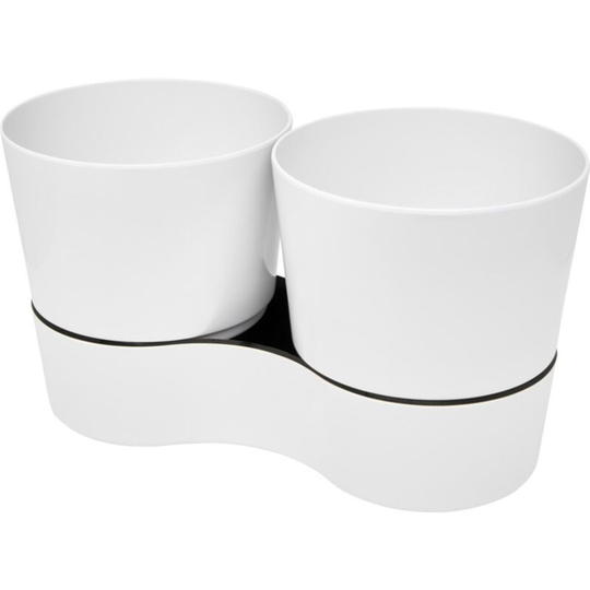 Mepal - Herbs Twin Indoor Plant Pot (One Size) (White) - White