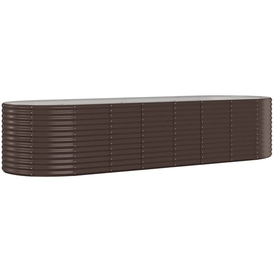 Vidaxl - Garden Planter Powder-coated Steel 322x100x68 cm Brown Brown