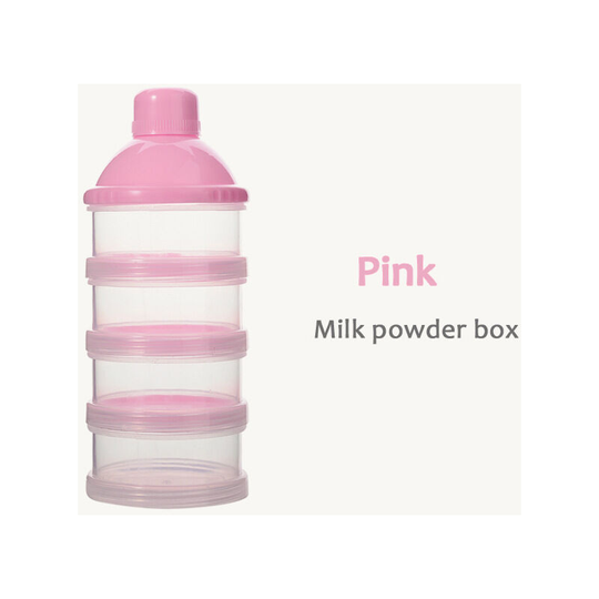 Removable four-layer baby milk powder box rice powder box snack box pink milk powder storage box
