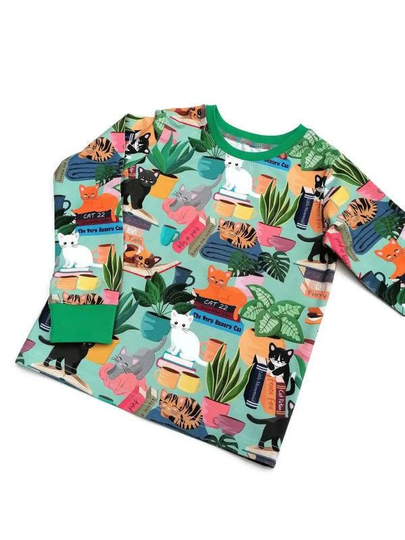 Organic Cats Tshirts For Babies & Kids, 0 Months To 17 Years, Cat Gift Children, Handmade in The UK