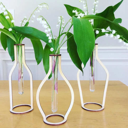 Test Tube Vases, Wood Bud Minimalist Decor, Floral Arrangements, Accessory, Wedding Center Piece, Piece