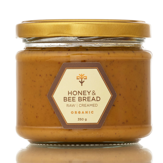 Bee Bread in Organic Raw Honey Natural Unpasteurized Pure Perga Immunity Support Glass Jars