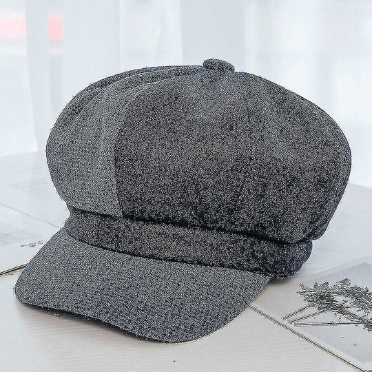 Deckon - Autumn/winter- Octagonal Cap, Plaid Keep Warm, Hat's