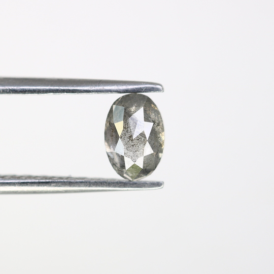 Salt & Pepper Oval Diamond Ring