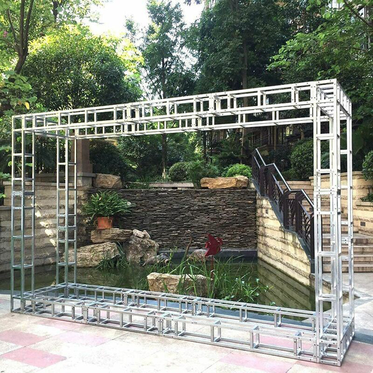 3m Balloons Holder Metal Truss Podium, Wedding Backdrop Stage Flower Exhibition Stand, Outdoor Garden Plant Stand