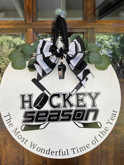 Ice Hockey, Hockey Season, Door Hanger, Decor, Sports, Sign, Sports Winter, Home Wreath