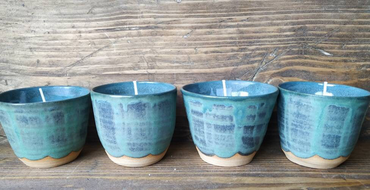 Hand-Poured Vegan Soy Wax Candle in A Reusable Ceramic Pot. Handmade England. 4 Fragrances To Choose From