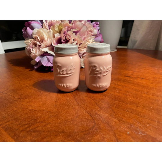 Pink Mason Salt & Pepper Shakers