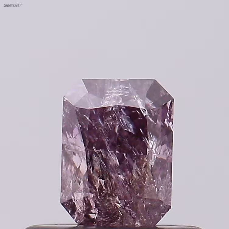 0.40 Ct Natural Fancy Purple Pink Radiant Cut Diamond | Salt & Pepper Loose