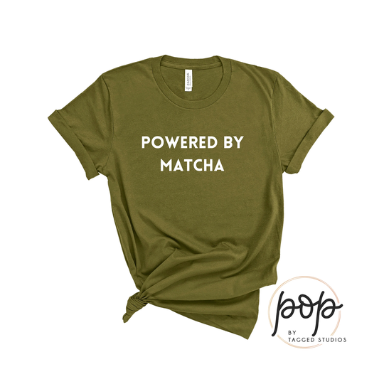 Powered By Matcha Tee, Shirt, Fall Graphic Starbucks Starbucks