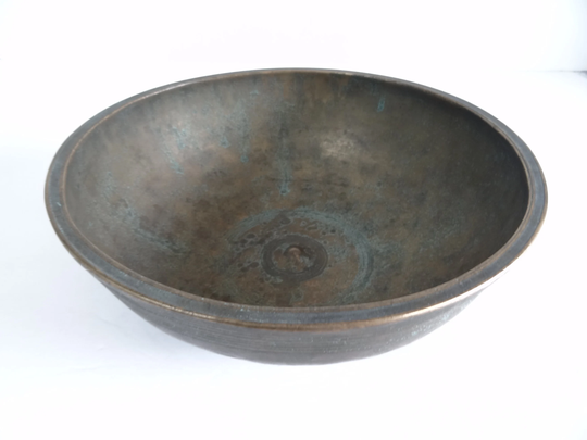 Rare Antique Museum Quality Manipuri Shiva Lingam Tibetan Singing Bowl Himalayan Sound Healing Therapy Note F#3