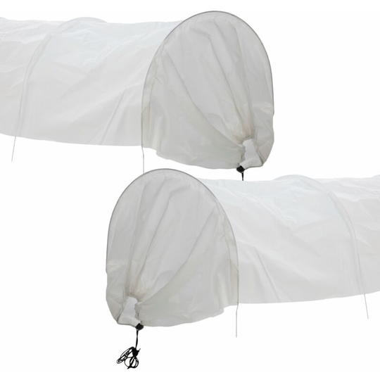 Twin Pack Fleece Garden Allotment Grow Tunnel Cloche Plant Veg Protect Mesh Cover - KCT