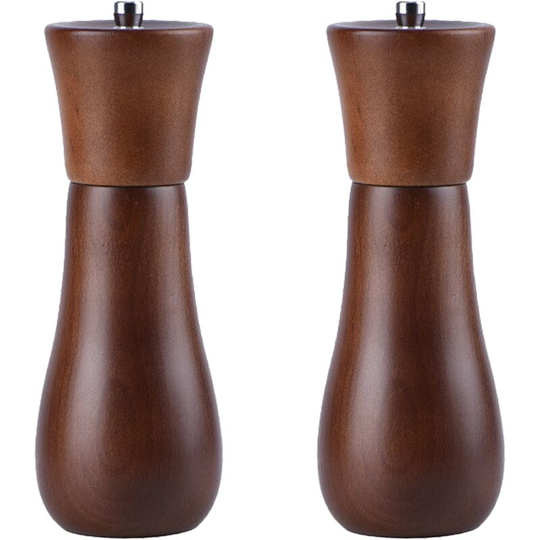 Salt Grinder White Wooden Pepper Grinder Sea Salt And Pepper Grinders of Oilcan Shaped 6 Inch Bowling Walnut