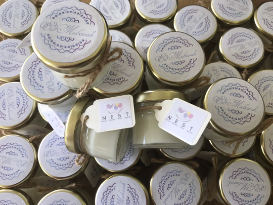 15 Eid Mini Candles For Eid, Mubarak Gift, Favours, Family Candle, Personalised Candles, Celebration
