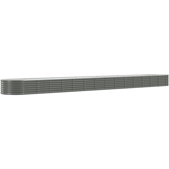 Vidaxl - Garden Planter Powder-coated Steel 620x80x36 cm Grey Grey