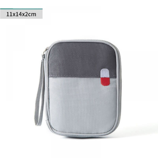 THSINDE Medicine Kit Waterproof Large Capacity Medical Emergency Bag, First Aid Medicine Kit Empty Medical Box, (gray trumpet)