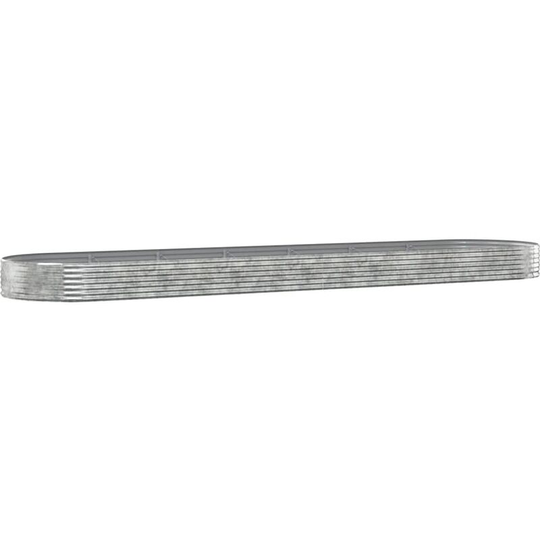 Vidaxl - Garden Planter Powder-coated Steel 600x140x36 cm Silver Silver