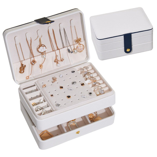 Tbs Exquisite Jewelry Organizer Box For Earrings Necklaces Holder Rings Bracelets Stand Storage 4 Colors Multi-Layer Storage Box