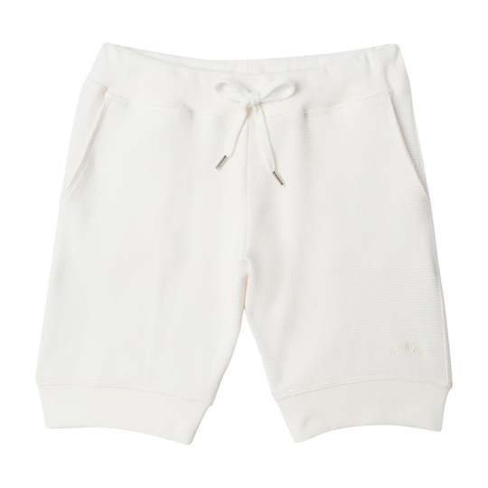 Womens Organic Thermal Shorts | Made in Los Angeles Natural With Rosewater Stitch