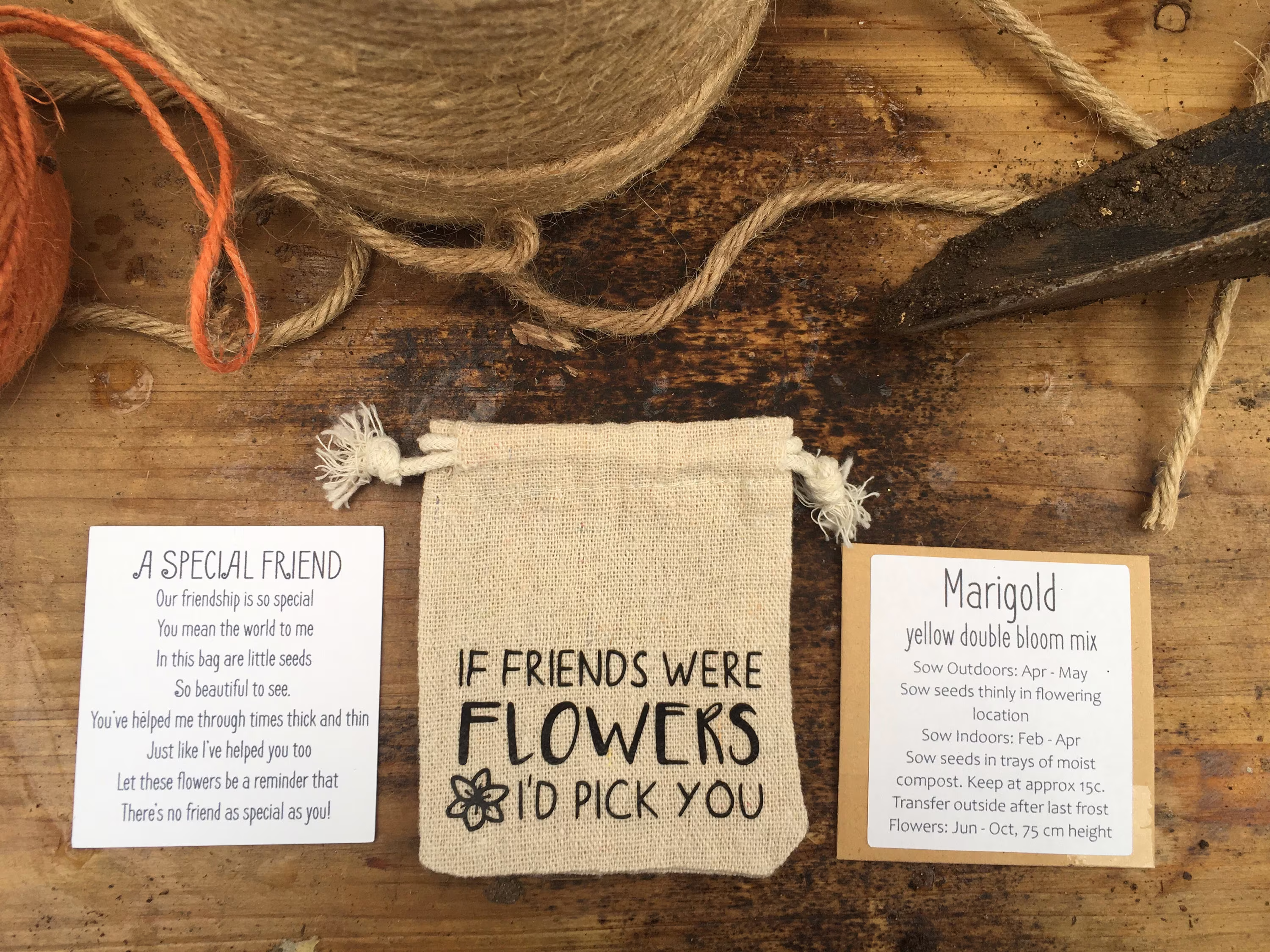 Friendship Gift, Seed Kit, Grow Your Own, Friend, Garden Gift