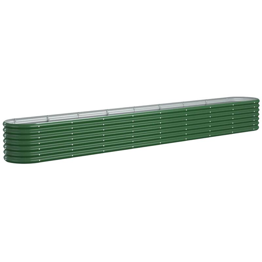 Vidaxl - Garden Planter Powder-coated Steel 332x40x36 cm Green Green