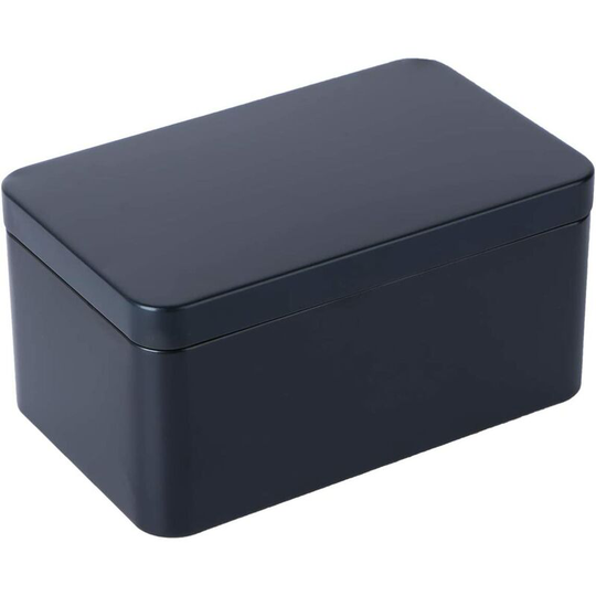 Rectangular metal storage box - Box for tea, spices - Tinplate - 13 x 8 x 6 cm - For sweet