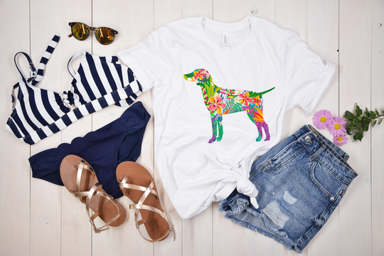 Aloha German Pointer Flower Shirt On Hawaii Summer, Gsp Cute Tee/Tank Top Kid Shirt