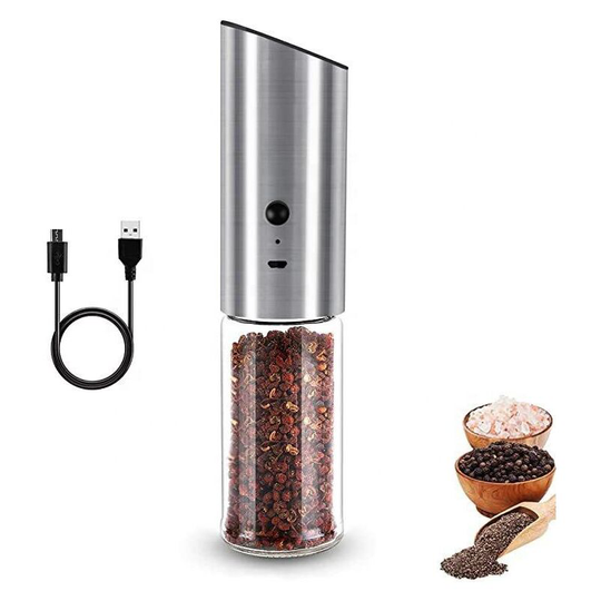 Benobby Kids - Electricity Pepper Grinder, Gravity Pepper Grinder, usb Rechargeable Salt and Pepper Grinder, Adjustable Magnification, 170ml High