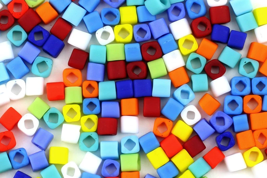 Mixed Square Seed Beads, 10G 3mm Cube Multicolour For Jewellery Making, Beading, Bead Weaving, Embroidery