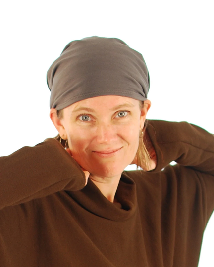 Slouchy Hat - Boho Unisex Gray Organic Clothing Eco Friendly Beanie Women's
