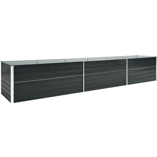 Garden Raised Bed Galvanised Steel 480x80x77 cm Anthracite Vidaxl Anthracite