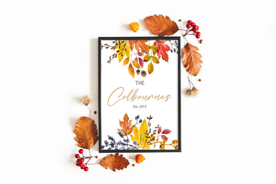 Autumn Print | Personalised Home Decor Seasonal Prints Family Pictures Autumnal