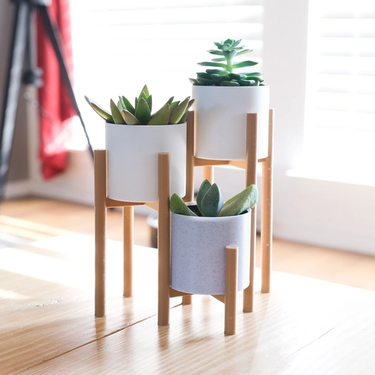Succulent Pot Mid Century Modern Minimal Planter For Three 4Oz/2.5