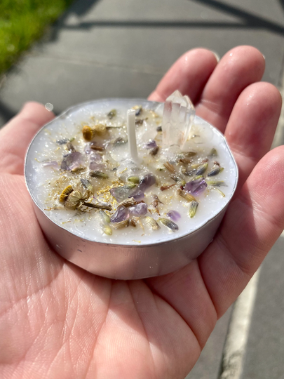 Sweet Dreams Soothing Manifestation Large Tea Light Candle/Wicca Pagan Witchcraft Purification Meditation