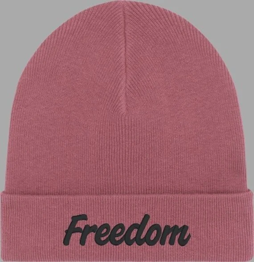 Organic Cotton Personalised Embroidered Beanie Fisherman Style Hat 9 Colours Unisex Adult