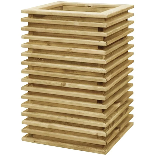 Garden Raised Bed 50x50x80 cm Impregnated Pinewood Vidaxl Brown