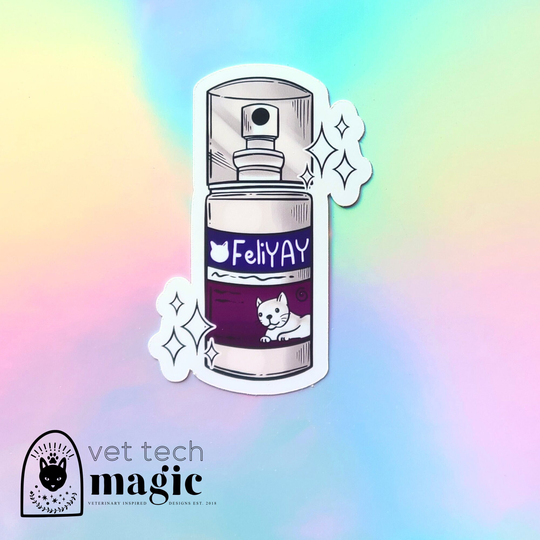 Veterinary Technician Sticker, Vet Tech Nurse, Humor, Cat Lover Week Gift, Lady, Feliyay