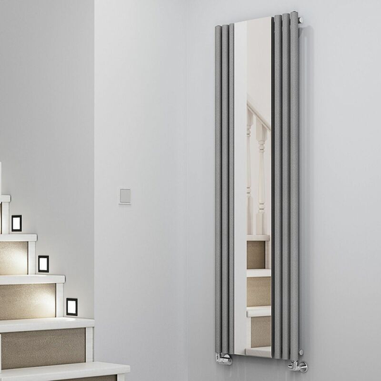 Rolo Designer Radiator Salt 'n' Pepper finish Mirror Vertical 1800 x 590mm - Terma