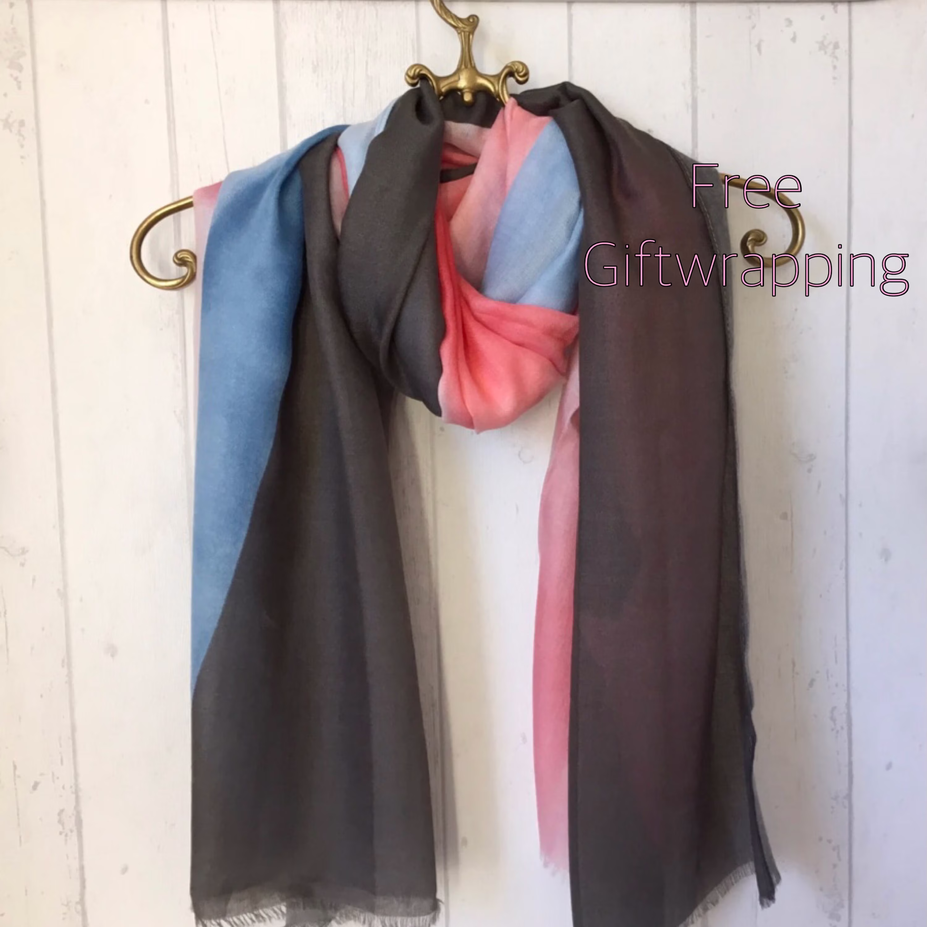 Wave Design/Grey Blue Coral Scarf /Scarves New Season Autumn Scarves Winterscarves /Fashion Oversized