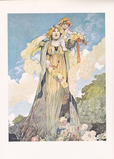 Art Deco Angel Art Print Summer Season Charles Robinson For Illustrated London News Home Decor Vintage Kitsch