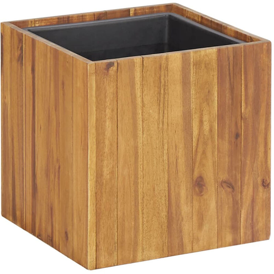 Garden Planter Pot 33.5x33.5x33.5 cm Solid Acacia Wood
