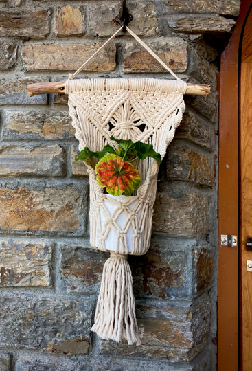 Macrame Plant Hanger, Parvati Planter, Boho Decor, Indoor/ Outdoor, Hammock, Pot Holder, Big Hanger