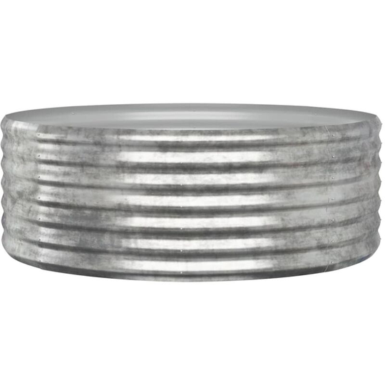 Vidaxl - Garden Planter Powder-coated Steel 100x100x36 cm Silver Silver