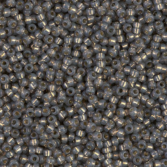 Miyuki Seed Beads 11/0 Dyed Rustic Grey Silver Lined Alabaster, 0650